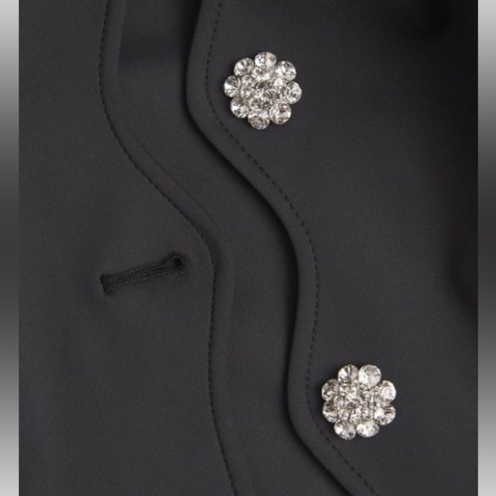 Ganni Women's Black Structured Neoprene Jacket - size 38 - Picture 3 of 12
